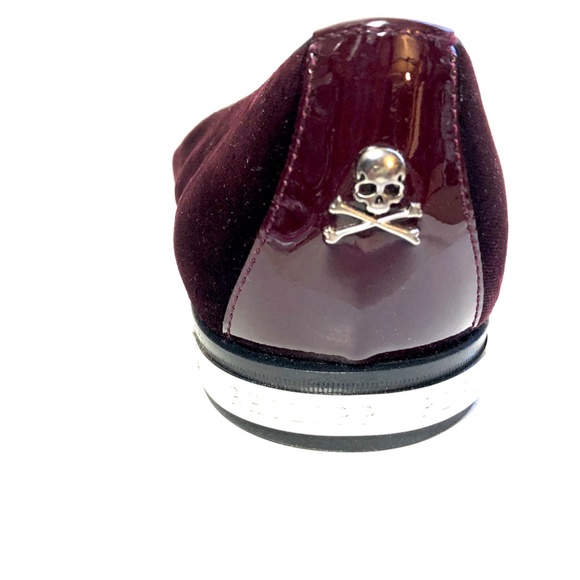 PHILLIP PLEIN VELVET SLIP ON LOAFER SIZE 44
